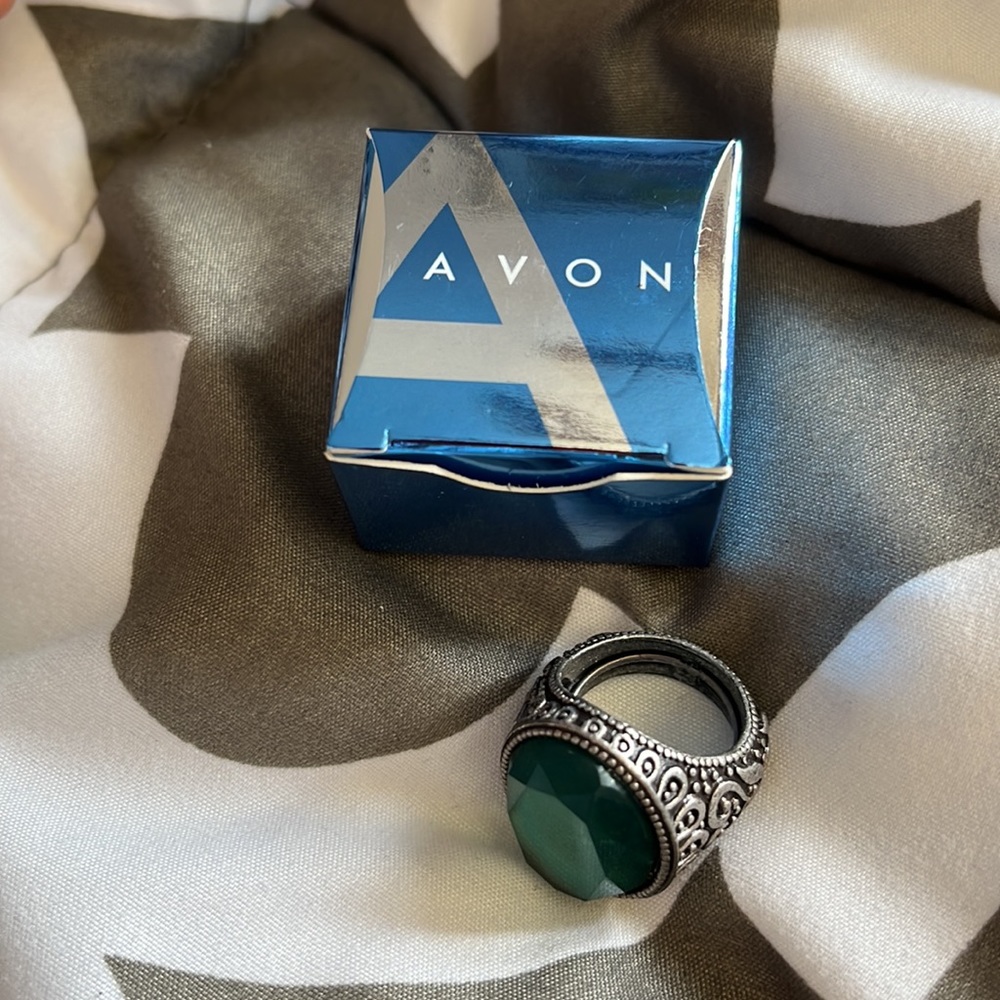 GREEN Faceted Mood Gem Statement Ring Oversized Costume Jewelry Magic Adjustable